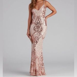 Long Dress rose gold